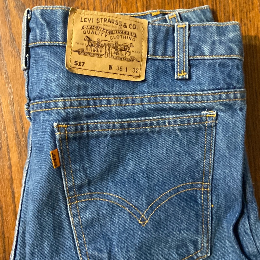 Levi Strauss vintage orange label blue jeans